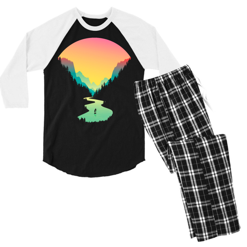 Hot Trend Paddleboard Adventure Men's 3/4 Sleeve Pajama Set | Artistshot