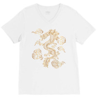 Traditional Chinese Dragon Symbol Of Power And Strength T Shirt V-neck Tee | Artistshot