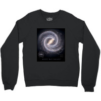 Milky Way Galaxy Map Hd Crewneck Sweatshirt | Artistshot