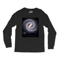 Milky Way Galaxy Map Hd Long Sleeve Shirts | Artistshot