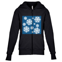 Limited Edition Dreidel Paper Snowflakes - Happy Hanukkah - Dark Blue Youth Zipper Hoodie | Artistshot