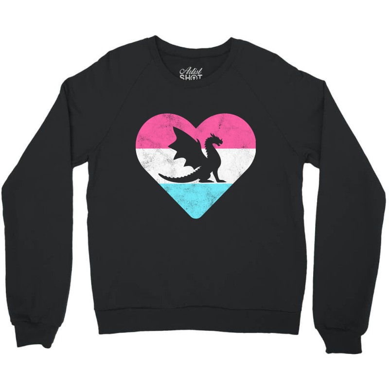 Trending Retro Vintage Dragon Gift Crewneck Sweatshirt by poppyallen | Artistshot