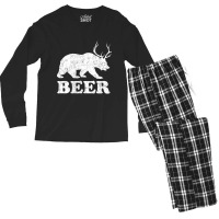 Beerbeardeerfunnygiftforbeerloversdrinkersmenwomen Men's Long Sleeve Pajama Set | Artistshot