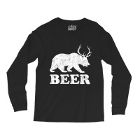 Beerbeardeerfunnygiftforbeerloversdrinkersmenwomen Long Sleeve Shirts | Artistshot