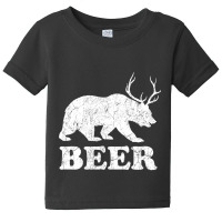 Beerbeardeerfunnygiftforbeerloversdrinkersmenwomen Baby Tee | Artistshot