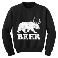 Beerbeardeerfunnygiftforbeerloversdrinkersmenwomen Youth Sweatshirt | Artistshot