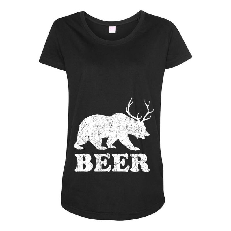 Beerbeardeerfunnygiftforbeerloversdrinkersmenwomen Maternity Scoop Neck T-shirt by PeterArtist | Artistshot