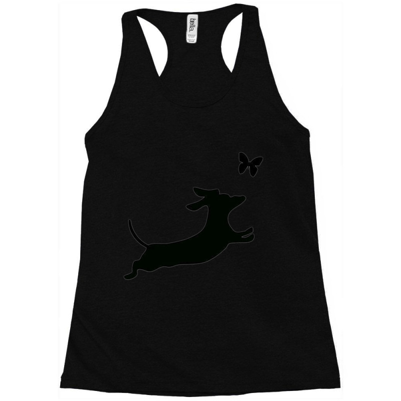 Limited Edition Dachshund Love Butterfly Racerback Tank by femalesbaubles | Artistshot