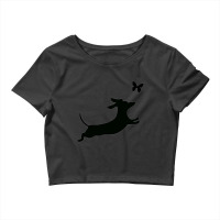 Limited Edition Dachshund Love Butterfly Crop Top | Artistshot