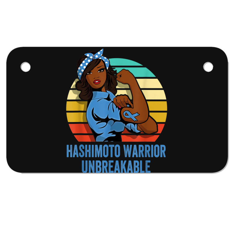 Hashimoto's Disease Warrior Shirt Unbreakable Motorcycle License Plate | Artistshot