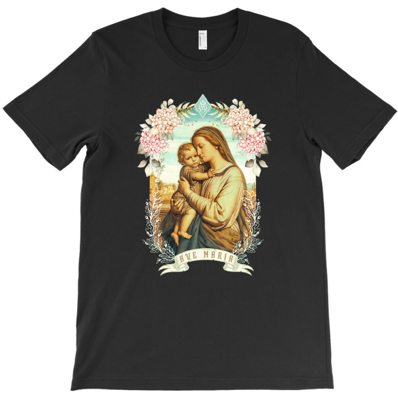 Ave Maria Schubert Latin Mass Blessed Mother Mary Hail T-Shirt by musycksennaax | Artistshot