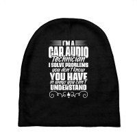 Car Audio Technician For Car Electronics Technicians T Shirt Baby Beanies | Artistshot