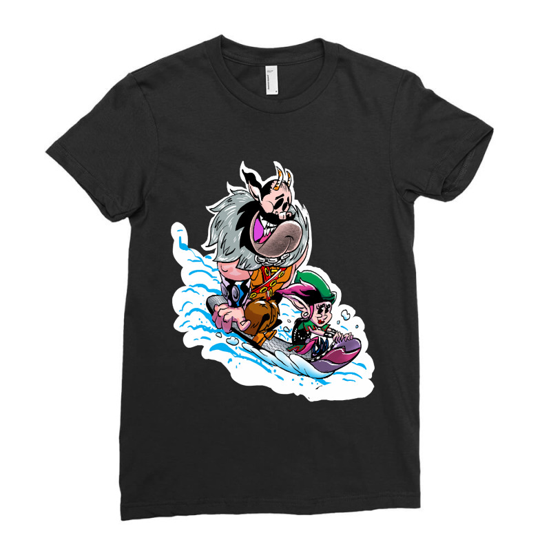 Hot Trend Grumpus And Kandi Snowboarding Ladies Fitted T-shirt | Artistshot