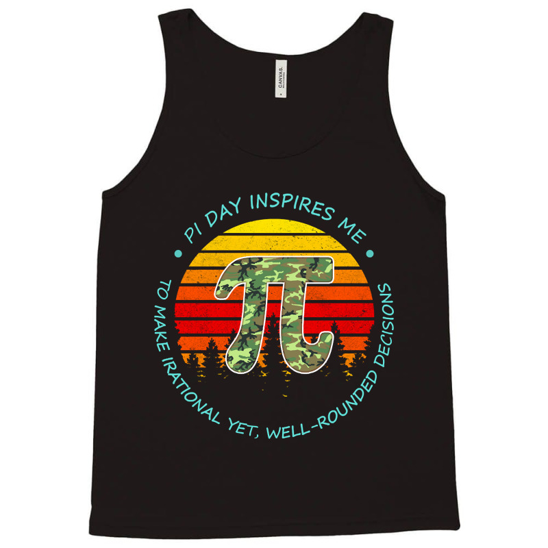 Limited Edition Pi Digits Camo Vintage Math Teacher Happy Pi Day Tank Top by greggjvandervor | Artistshot