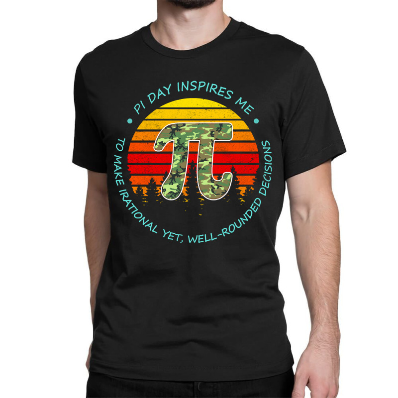 Limited Edition Pi Digits Camo Vintage Math Teacher Happy Pi Day Classic T-shirt by greggjvandervor | Artistshot