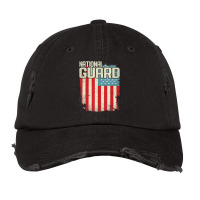 Hot Trend National Guard Us American Flag Distressed Veteran Vintage Cap | Artistshot