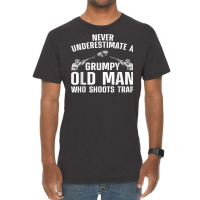 Cool Trap Shooting For Men Dad Grandpa Skeet Target Shooter T Shirt Vintage T-shirt | Artistshot