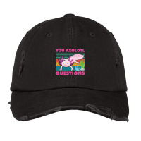 You Axolotl Questions Graphic Walking Fish Vintage Cap | Artistshot