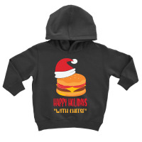 Trending Happy Holidays With Cheese Shirt Christmas Cheeseburger Gift- Toddler Hoodie | Artistshot