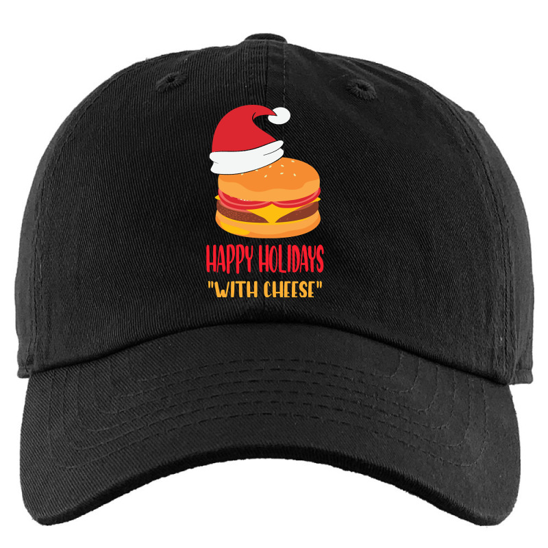 Trending Happy Holidays With Cheese Shirt Christmas Cheeseburger Gift- Kids Cap | Artistshot