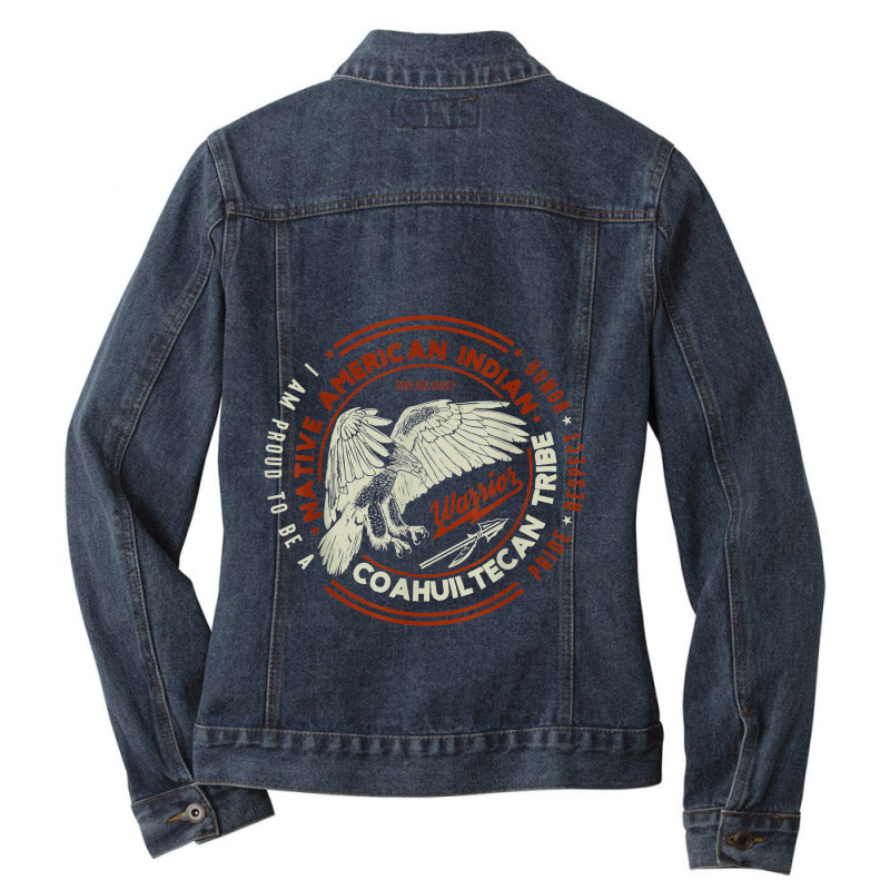 Coahuiltecan Tribe Native American Indian Proud Respect Hono Ladies Denim Jacket by RANDYYATT | Artistshot