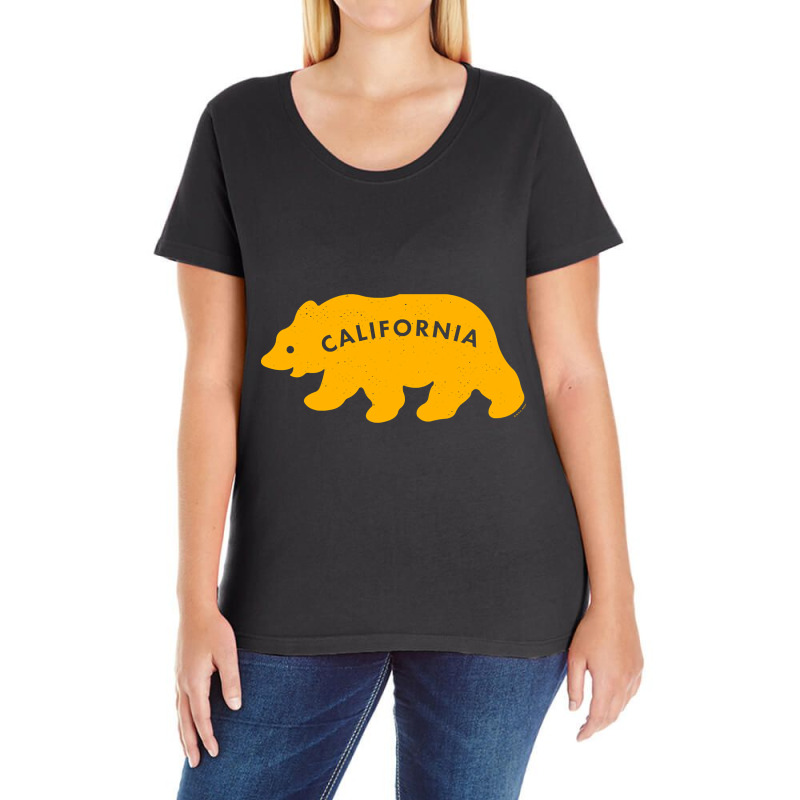 Hot Trend California Golden Bears (gold) - Vintage Walking Bear Ladies Curvy T-Shirt by bummercaught | Artistshot