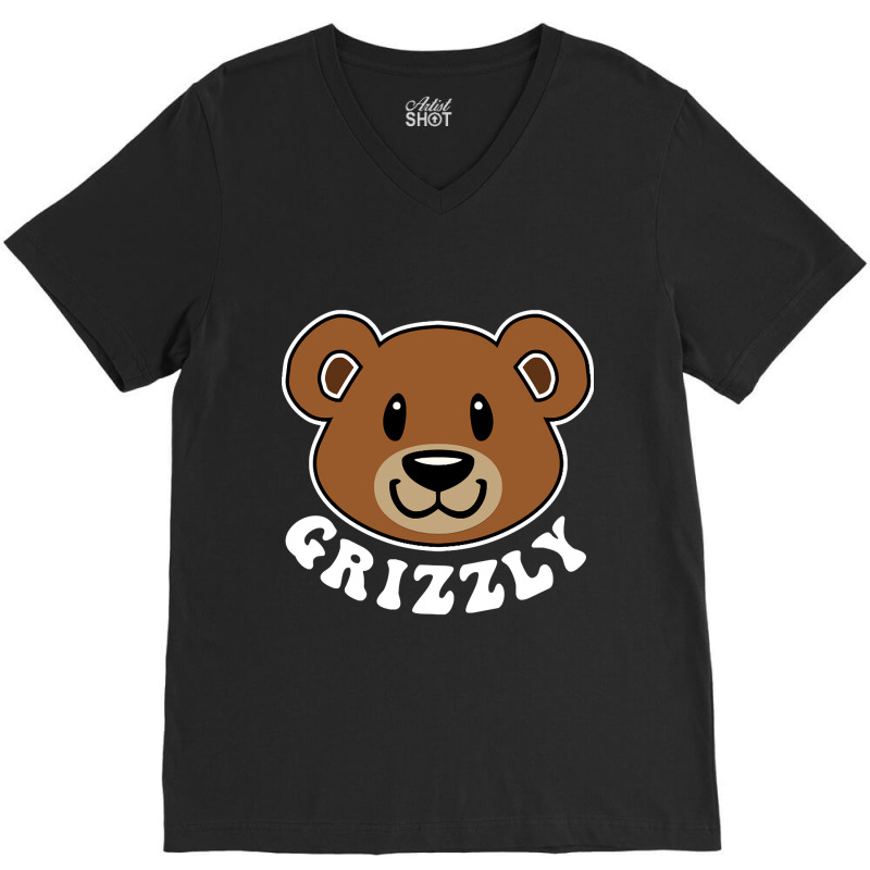 Cute Bear Grizzly Cool V-neck Tee | Artistshot