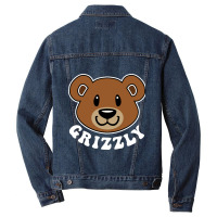 Cute Bear Grizzly Cool Men Denim Jacket | Artistshot