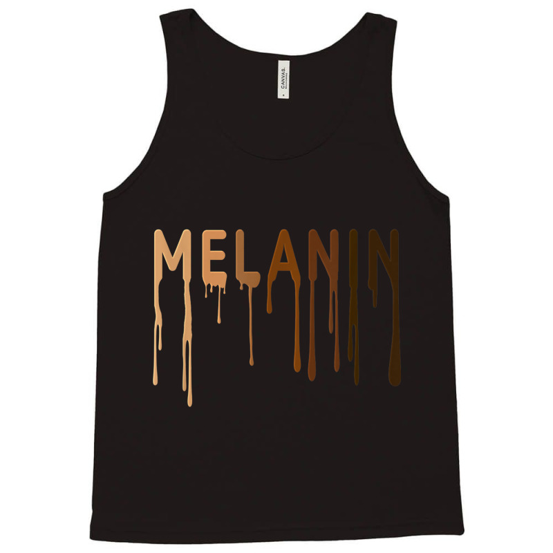 Unique Hand Drawn Melanated Drippin Paint Melanin Blm Bhm Tank Top | Artistshot