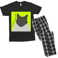 I Am Majestic Abstract Cat Men's T-shirt Pajama Set | Artistshot