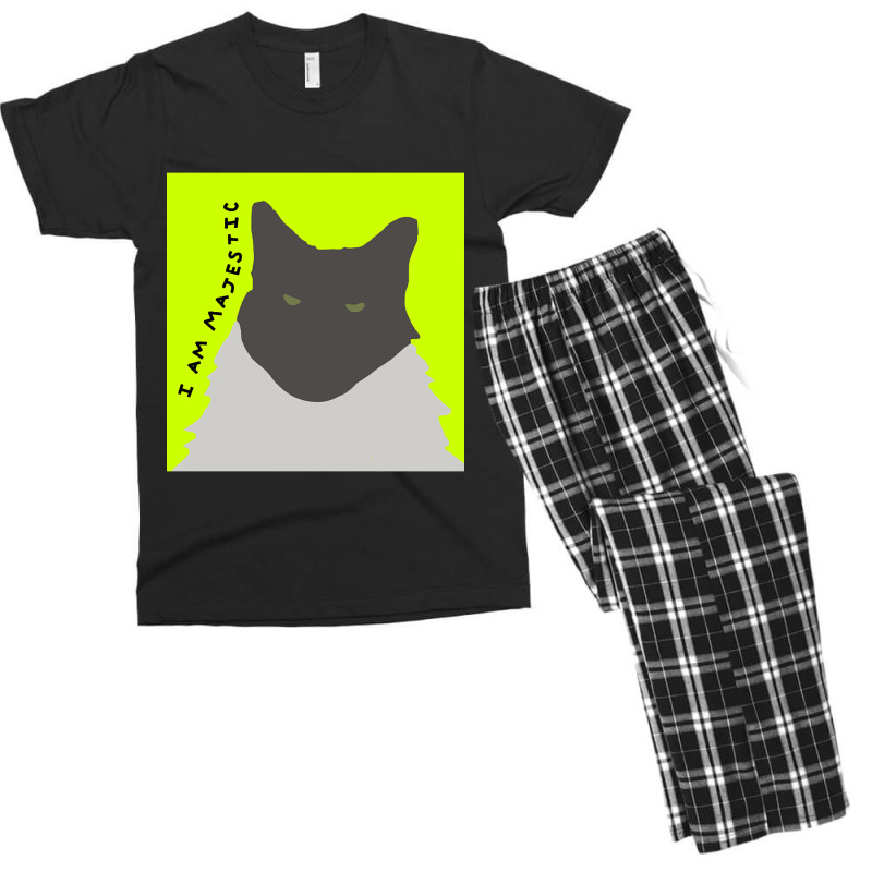 I Am Majestic Abstract Cat Men's T-shirt Pajama Set | Artistshot