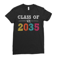 Class Of 2035 First Day Of School Grow With Me Graduation Ladies Fitted T-shirt | Artistshot