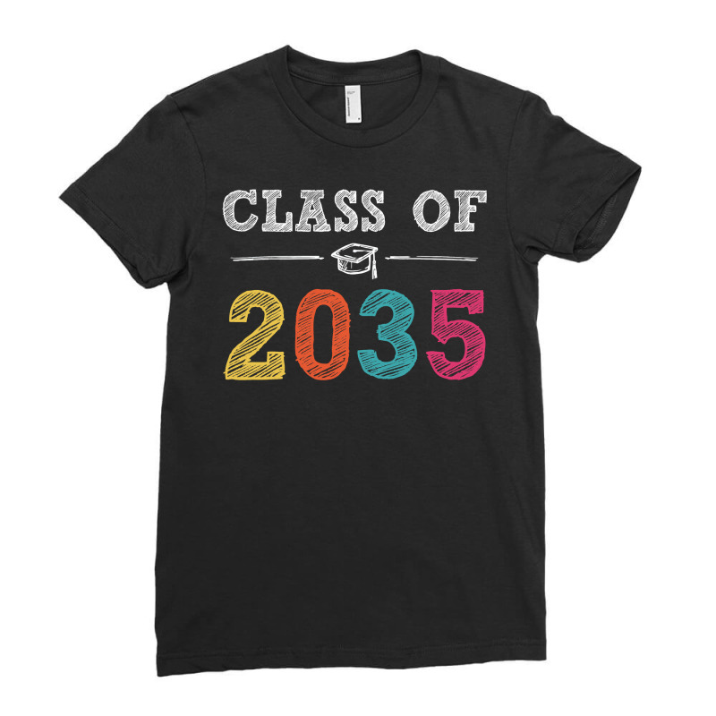 Class Of 2035 First Day Of School Grow With Me Graduation Ladies Fitted T-Shirt by ScottArtist | Artistshot