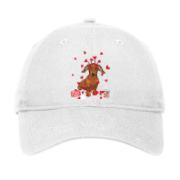 Dog Valentine Gift Cute Dachshund Valentine S Day (1) Adjustable Cap | Artistshot