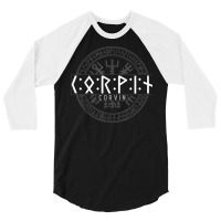 Corvin In Futhark Runes Viking T Shirt 3/4 Sleeve Shirt | Artistshot