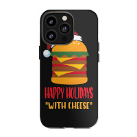 Hot Trend Happy Holidays With Cheese Shirt Christmas Cheeseburger Gift Iphone 13 Pro Case | Artistshot