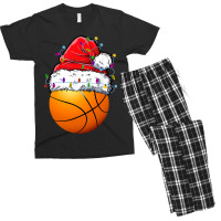 Basketball Santa Christmas Pajamas Sport Boys Men Funny Xmas Men's T-shirt Pajama Set | Artistshot