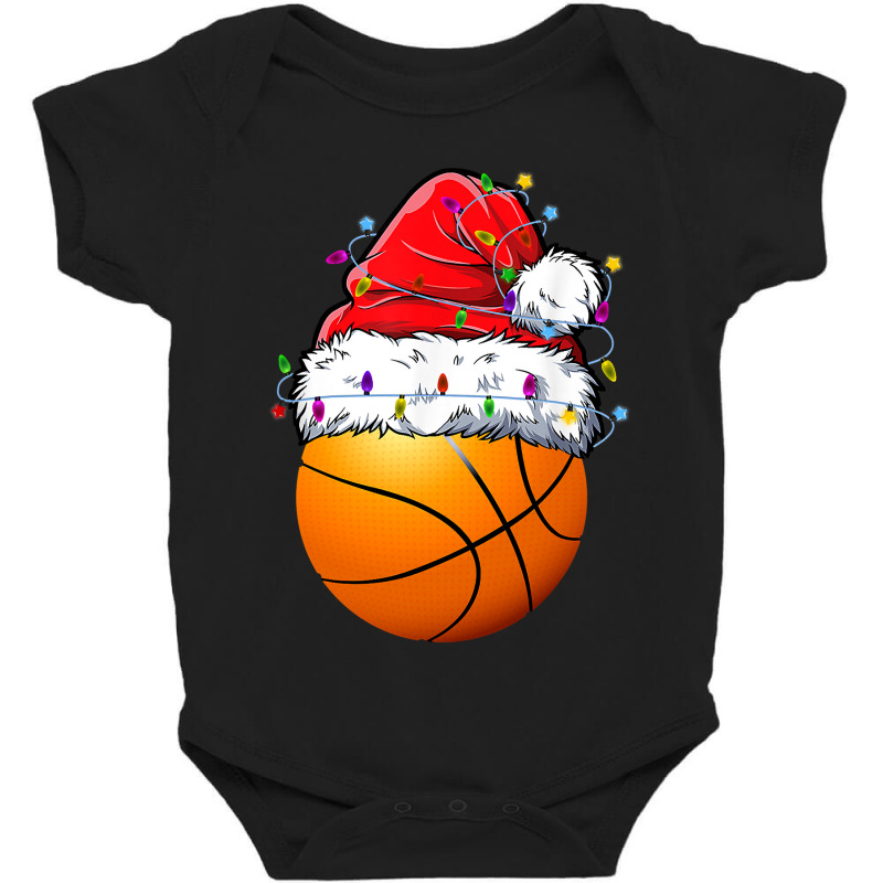 Basketball Santa Christmas Pajamas Sport Boys Men Funny Xmas Baby Bodysuit by Davidartist | Artistshot