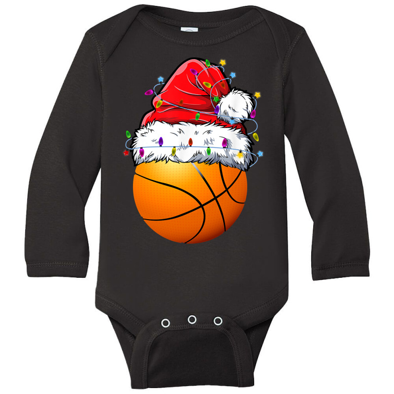 Basketball Santa Christmas Pajamas Sport Boys Men Funny Xmas Long Sleeve Baby Bodysuit by Davidartist | Artistshot