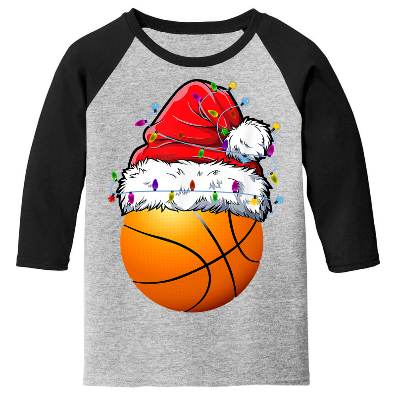 Basketball Santa Christmas Pajamas Sport Boys Men Funny Xmas Youth 3/4 Sleeve by Davidartist | Artistshot