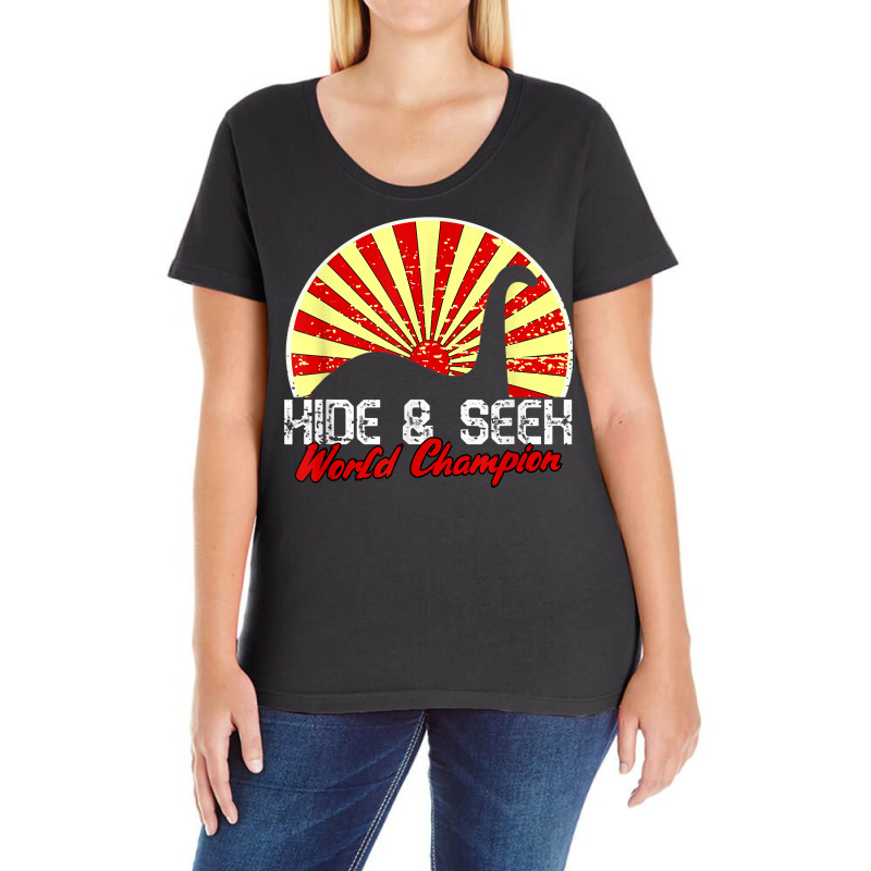 Funny Loch Ness Monster Hide And Seek World Champion Nessie T Shirt Ladies Curvy T-Shirt by deemerx8lmshare | Artistshot