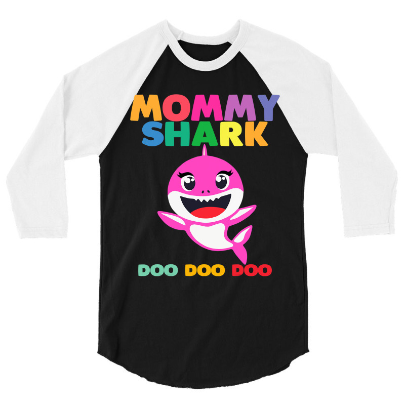 Mommy Shark Doo Doo   Mother S Day Mommy Shark 3/4 Sleeve Shirt | Artistshot