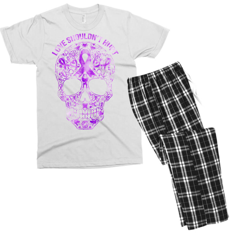 Sugar Skull Calavera Domestic Violence Awareness T Shirt Men's T-shirt Pajama Set by dorman | Artistshot