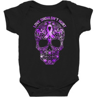 Sugar Skull Calavera Domestic Violence Awareness T Shirt Baby Bodysuit | Artistshot