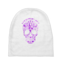 Sugar Skull Calavera Domestic Violence Awareness T Shirt Baby Beanies | Artistshot