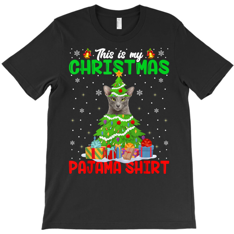 Funny Oriental Cat Lover This Is My Christmas Pajama Xmas T Shirt T-shirt | Artistshot