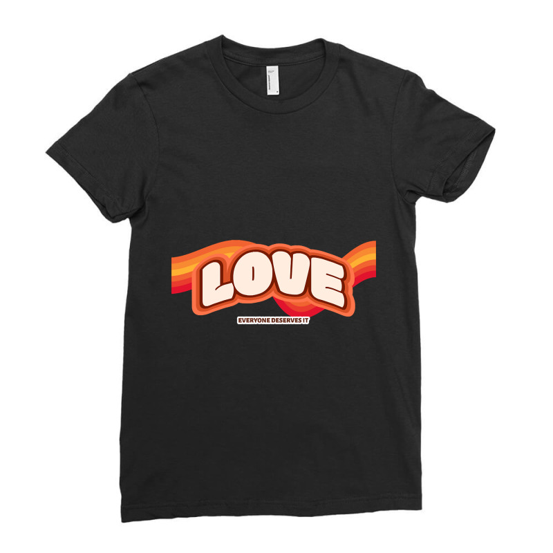 Retro Love Ladies Fitted T-Shirt by Pannell Quintero | Artistshot