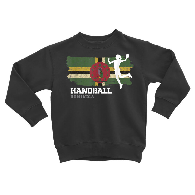 Handball Player Dominica Flag Sports Womens Handball T Shirt Toddler Sweatshirt by lavenakf44f | Artistshot