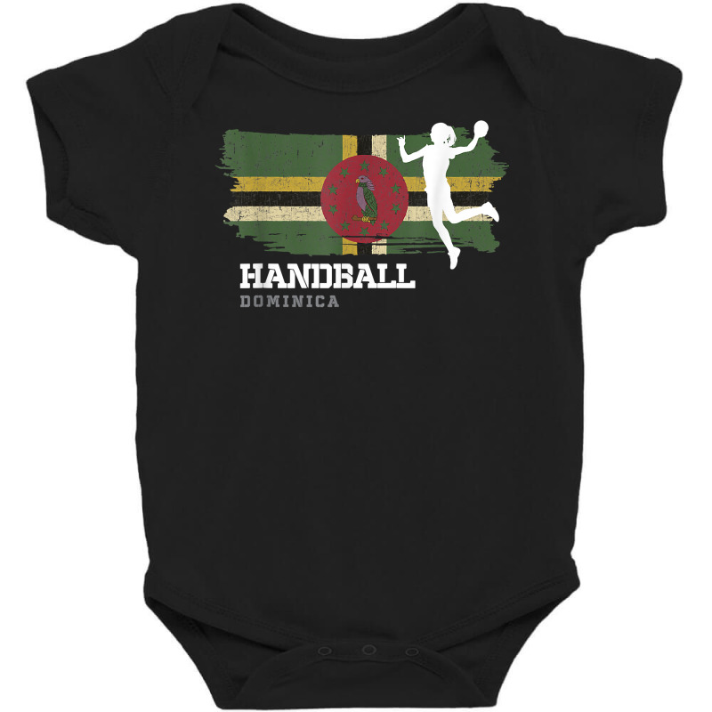 Handball Player Dominica Flag Sports Womens Handball T Shirt Baby Bodysuit by lavenakf44f | Artistshot