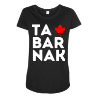 Tabarnak French Canadian Language Flag Canada Maple Leaf Pullover Hood Maternity Scoop Neck T-shirt | Artistshot